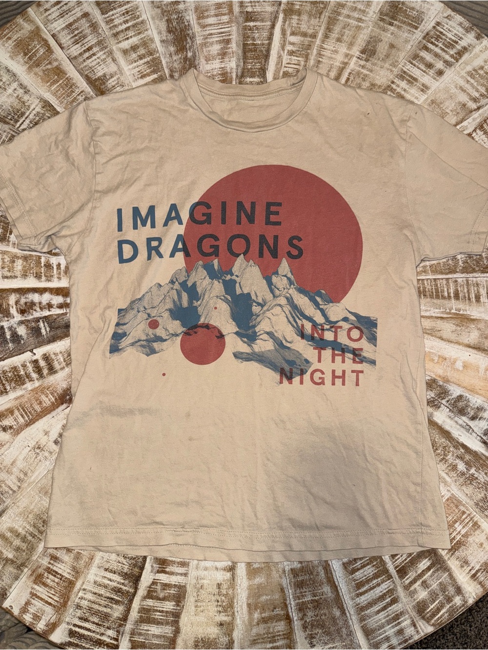 Imagine Dragons 'Into The Night' Beige Graphic Tee